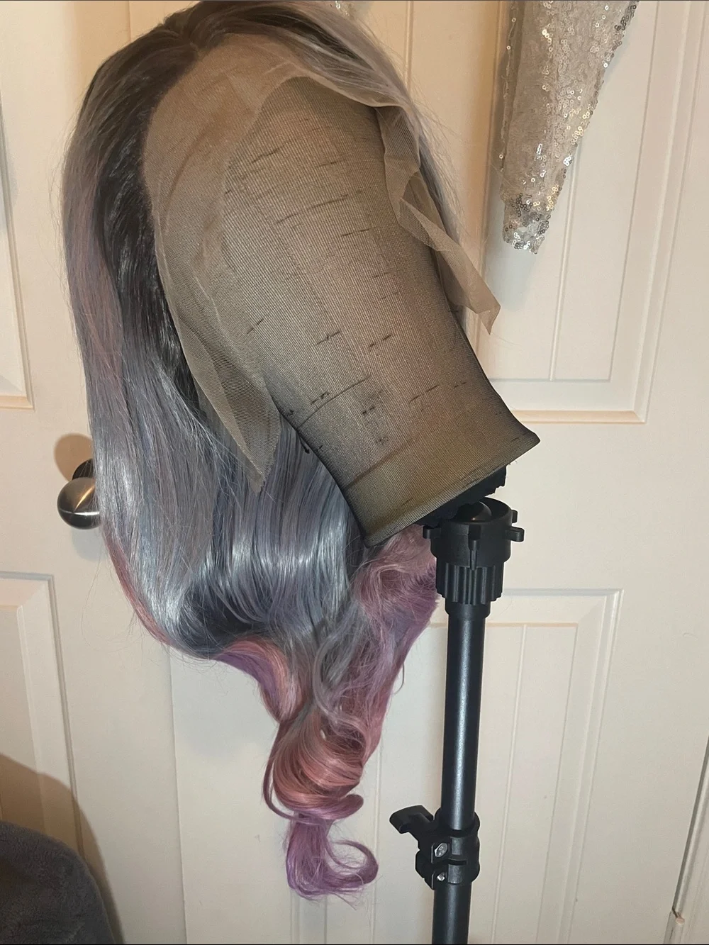 13X6 Lace Front Deluxe Wig Cap with Multi-Color Synthetic Wig